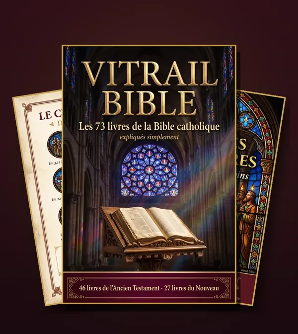 Couverture du guide Vitrail Bible et pages intérieures